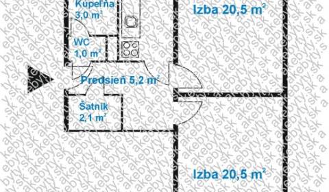 Eladó 2 szobás lakás, 2 szobás lakás, Dubnická, Bratislava - Petržalka