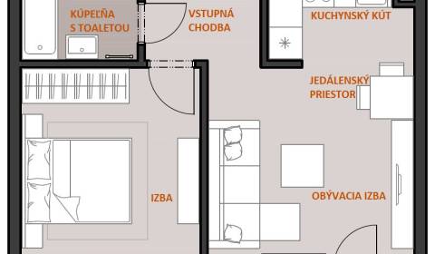 Eladó 2 szobás lakás, 2 szobás lakás, Ivanská cesta, Bratislava - Ruži