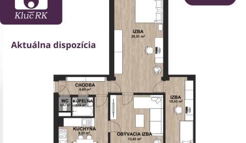 Eladó 3 szobás lakás, 3 szobás lakás, SNP, Senec, Szlovákia