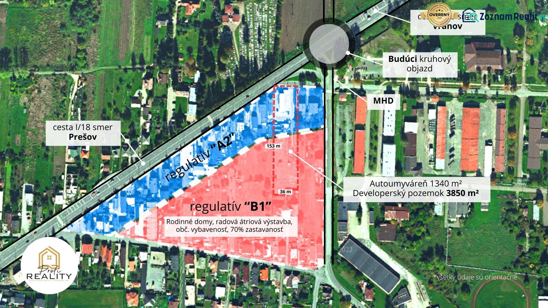 Developerský pozemok pre RD / OV so St. Povolením a projektom Obch. Budovy