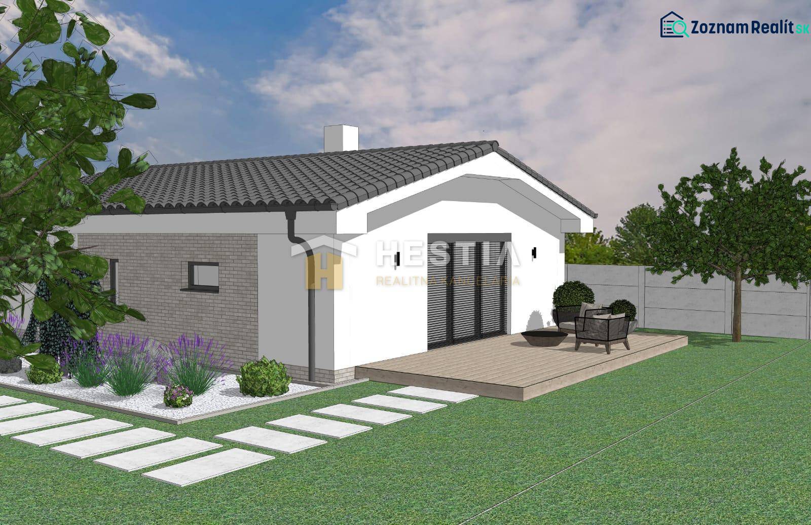 Családi ház Székelyen terasszal, zölddel és kerttel körülvéve.