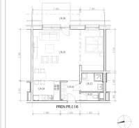 Pôdorys bytu na ulici J. Ondruša, ideálny ako rekreačný apartmán, ponúka pohodlné bývanie.