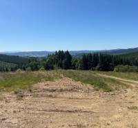 Kiterjedt lakóterületek Olešnában, panorámás kilátással az erdőkre és dombokra.