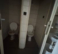 Az épület belseje: két különálló WC mosdóval.
