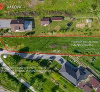 Légi felvétel egy lakóövezeti telekről Rakovában, amely 1234 m² területet tartalmaz.