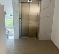 Lift a folyosón egy 3 szobás lakásban csempével és ablakkal.