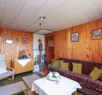 Szoba kanapéval, fotellel, asztallal és faburkolattal hangulatos teret kínál a kertekben.