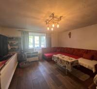 Nappali és faház hagyományos bútorokkal, kanapéval és fa padlóval a pihenéshez.