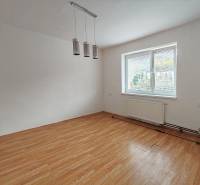 Szoba egy családi házban, fa dekorációjú padlóval és nagy ablakkal.