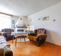 Családi ház kandallóval, kényelmes fotelekkel és fa dekorációjú padlóval.