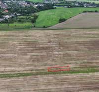 Mezőgazdasági és erdőterületek Nová Ves nad Váhom közelében, kilátással a falura.