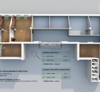 Irodák alaprajza fa mintás padlóval, közös mellékhelyiségekkel.