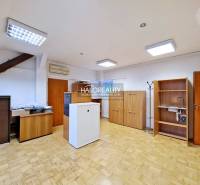 Irodák fa dekor padlóval, fa bútorokkal és légkondicionálással.