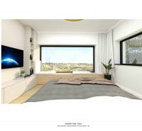 Vizualizácia | hlavná spálňa s výhľadom na mesto