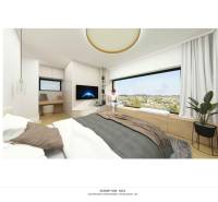 Vizualizácia | hlavná spálňa s výhľadom na mesto