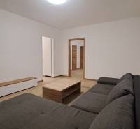 Nappali kényelmes kanapéval, faasztallal és fa dekorációjú padlóval.