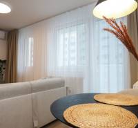 Egyszobás lakás nappalija kényelmes ülőhelyekkel és dekoratív elemekkel.