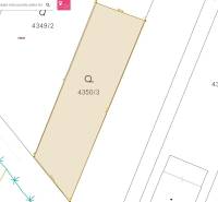 A M.H. Chvoteková-i telkek térképe Dolná Krupá-n, lakóövezetre szánt terület.