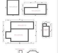 Melléképületek tervei: garázsok, raktárak, pavilon és műszaki épület.