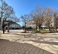 Városi táj a pozsonyi Dulovo térről - Nivy, amely a környéket és a zöldterületeket ábrázolja.