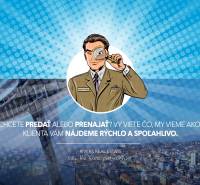 A Bottova utcán Rivers ügynök van, ügyfeleket keres eladásra és bérlésre, garázsok a háttérben.