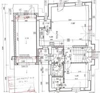 Családi ház alaprajza Pozsony-Csunován a Konopiskán, garázzsal és több helyiséggel.