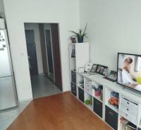 Garzonlakás fa dekoros padlóval, televízióval és tárolóhelyekkel.