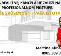 Ingatlaniroda professzionális hozzáállással. Kapcsolat: Martina Klibániová, weboldal: HD Realty.