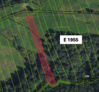 Mezőgazdasági és erdészeti területek térképe Malachovban, a kijelölt parcellával.