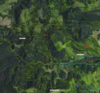 Légi felvétel a Malachov környéki mezőgazdasági és erdőterületekről.