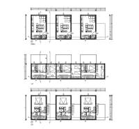 A Čiovo-i családi házak alaprajza több emelet elrendezését mutatja be a villában.