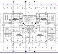 Rekreačná apartmán alaprajza helyiségek részleteivel és méreteivel.