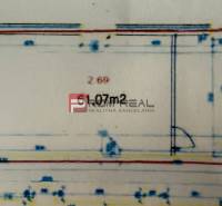 Iroda alaprajza, amelyen a 61,07 m²-es terület van megjelölve a Cintorínska utcában, Pozsony - Óváros.