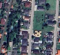 Légi felvétel a telkekről - lakóövezet az Okružná utcában, Bernolákovo.