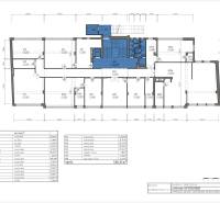Az irodák alaprajza a hatodik emeleten a Gajova utcában, Pozsony - Óváros.