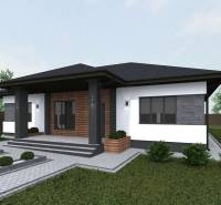 Bungaló lakóövezeti telkeken Dolné Dubové-ban, Dolné Dubové utcában, előkert és lépcsők.