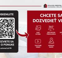Inzercia realitnej kancelárie s QR kódom a možnosťami virtuálnych prehliadok.
