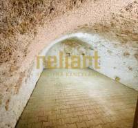 Családi ház téglapadlós pincéje.