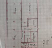 A Búči vendéglátóhelyek alaprajza konyhával, raktárral és étkezővel.