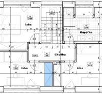Lakás alaprajza három szobával, fürdőszobával és folyosóval, telek - lakhatás.