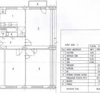 3 szobás lakás alaprajza helyiségek elrendezésével és erkéllyel.