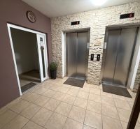 Előcsarnok két lifttel egy kétszobás lakásban a P.O. Hviezdoslava utcában, Topoľčanyban.