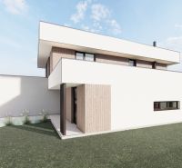 Modern építészet fa dekorációval a Sliač városi telkekhez - lakhatás.