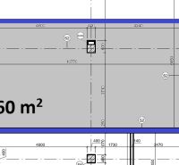 A Mierovom námestí-n található üzlethelyiség alaprajza, 60 m² területtel.