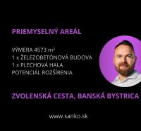 Ipari terület a Besztercebányai Zvolenská úton bővíthető potenciállal.