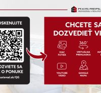2 szobás lakás QR kóddal a virtuális túrához és interaktív alaprajzokhoz.