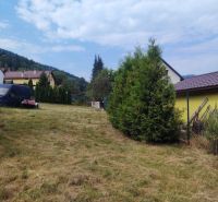 Családi ház az Agát utca Gelnicén, fenyőfákkal és gyepes területtel körülvéve.