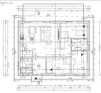 Az 1. emelet alaprajza a Hubinska utcai családi háznak Moravany nad Váhom településen.