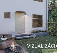 Családi ház látványterve Besztercebányán terasszal és kerttel.