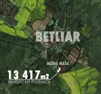 Berzési telek térképe, 13 417 m² területtel Betliarban.